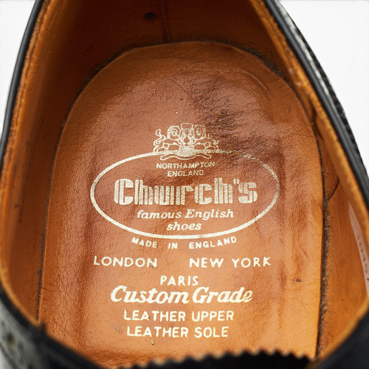 'Hickstead' Black Leather Oxford Brogue UK 10 G