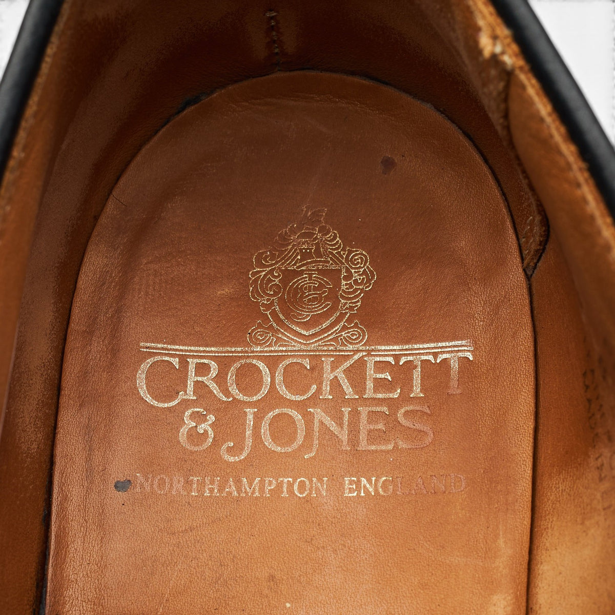 'Pembroke' Black Grain Leather Derby Brogues UK 8 E