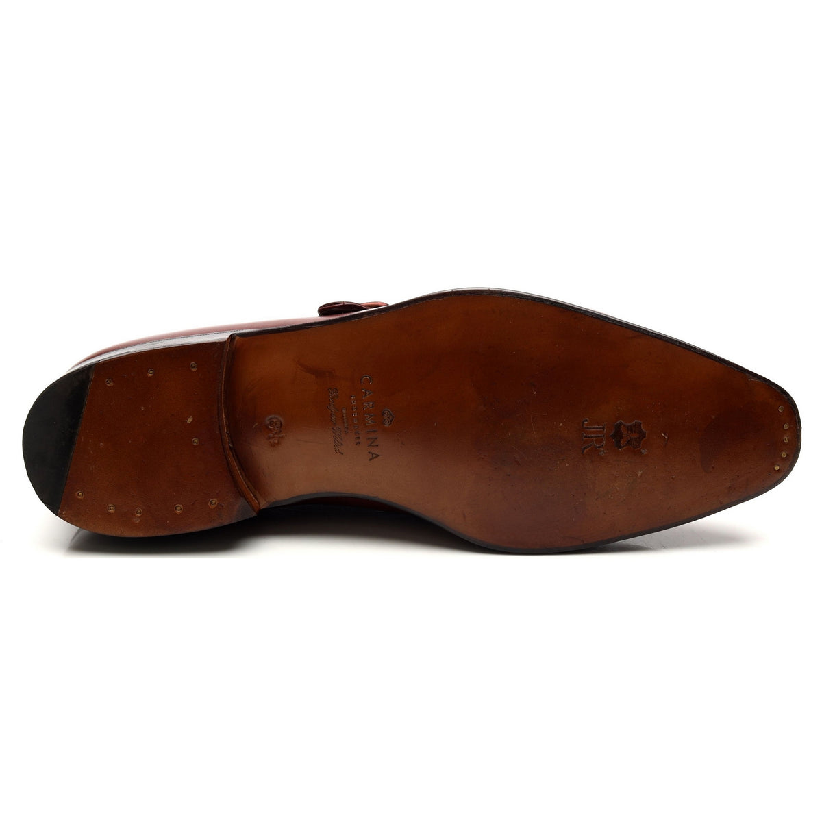 &#39;80180&#39; Red Cordovan Leather Split Toe Monk Strap UK 8.5 EE