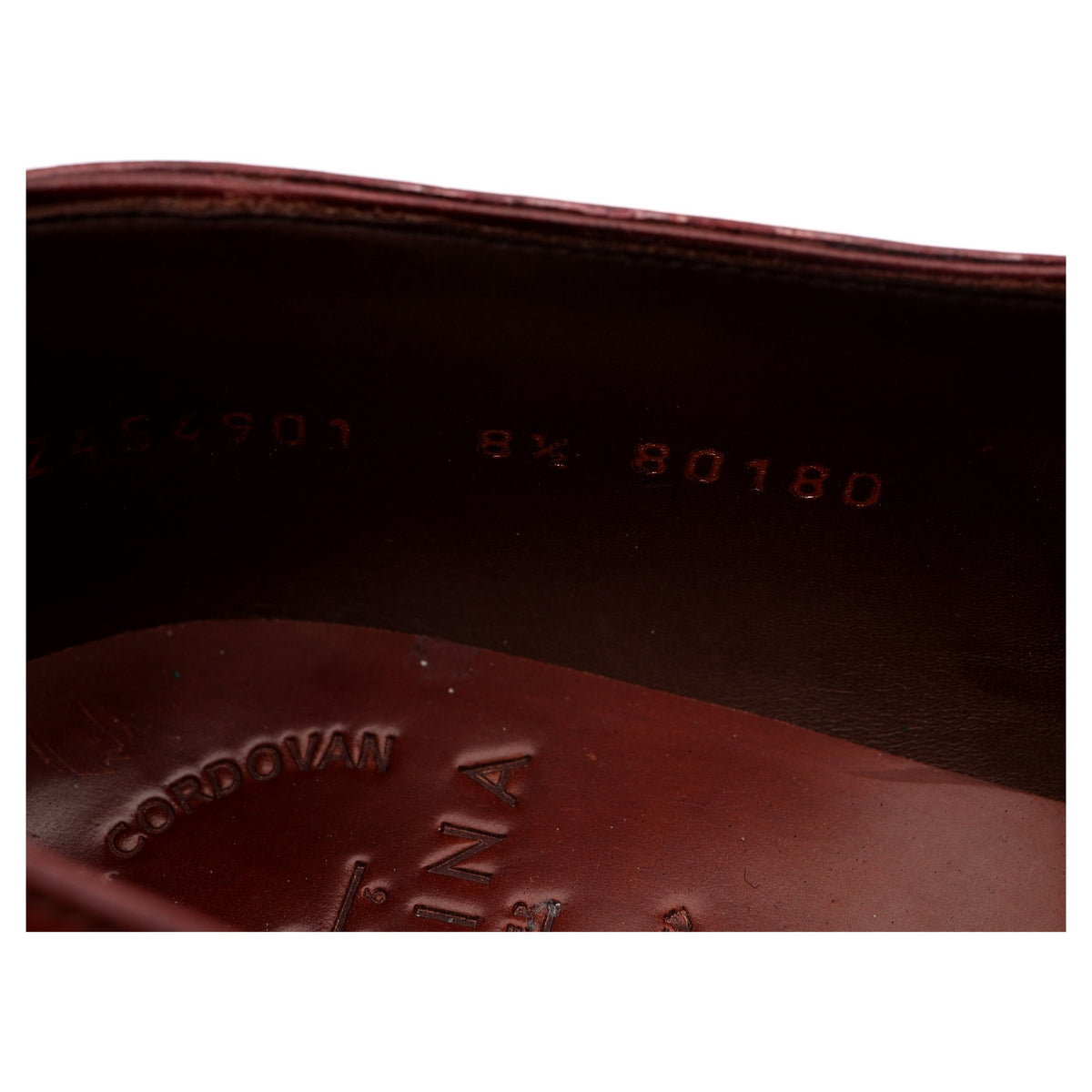 &#39;80180&#39; Red Cordovan Leather Split Toe Monk Strap UK 8.5 EE
