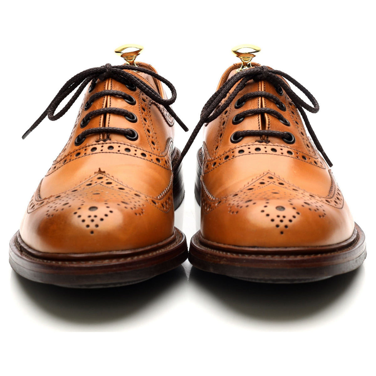 1880 &#39;Edward&#39; Tan Brown Leather Brogues UK 8.5 G