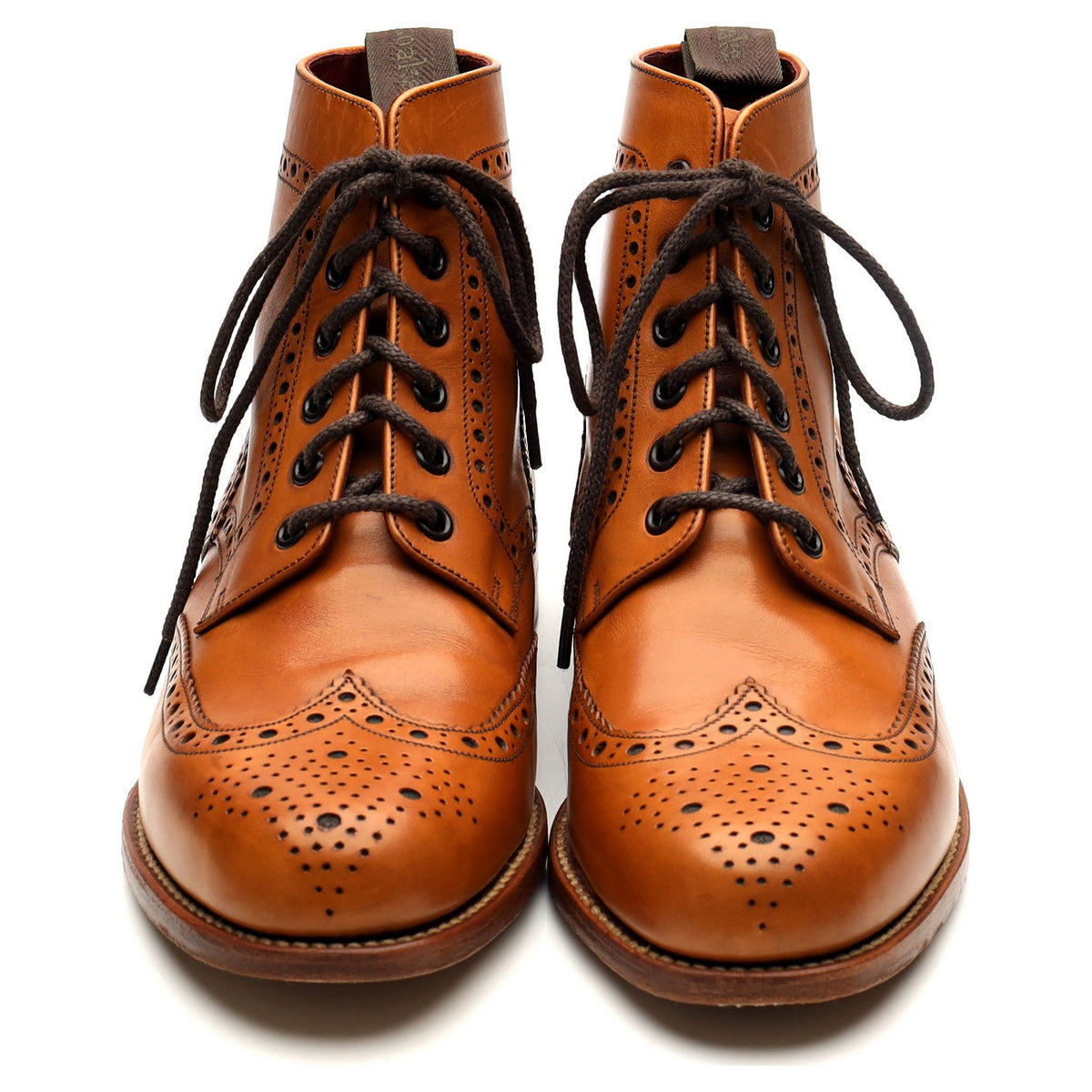 Women&#39;s &#39;Anne&#39; Tan Brown Leather Brogue Boots UK 6 E