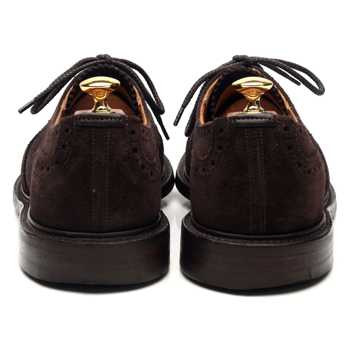 &#39;Bourton&#39; Dark Brown Suede Derby Brogues UK 8.5