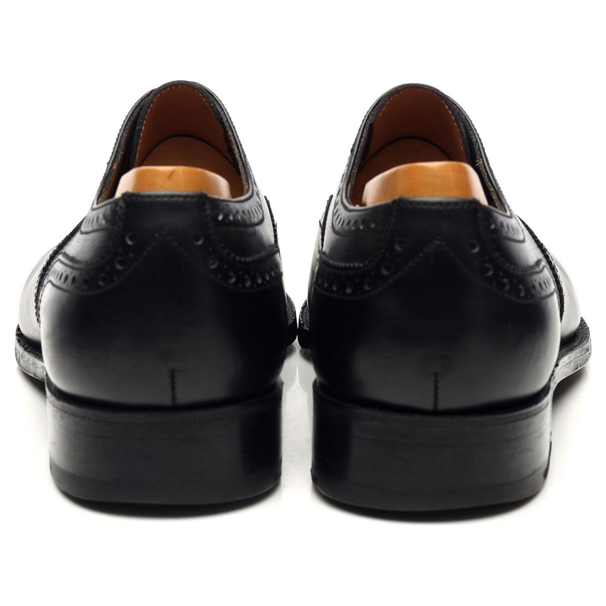 Black Leather Oxford Brogues 7.5 E UK 8