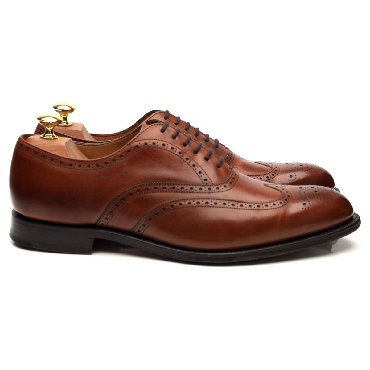 &#39;Berlin&#39; Brown Leather Oxford Brogues UK 8.5 G