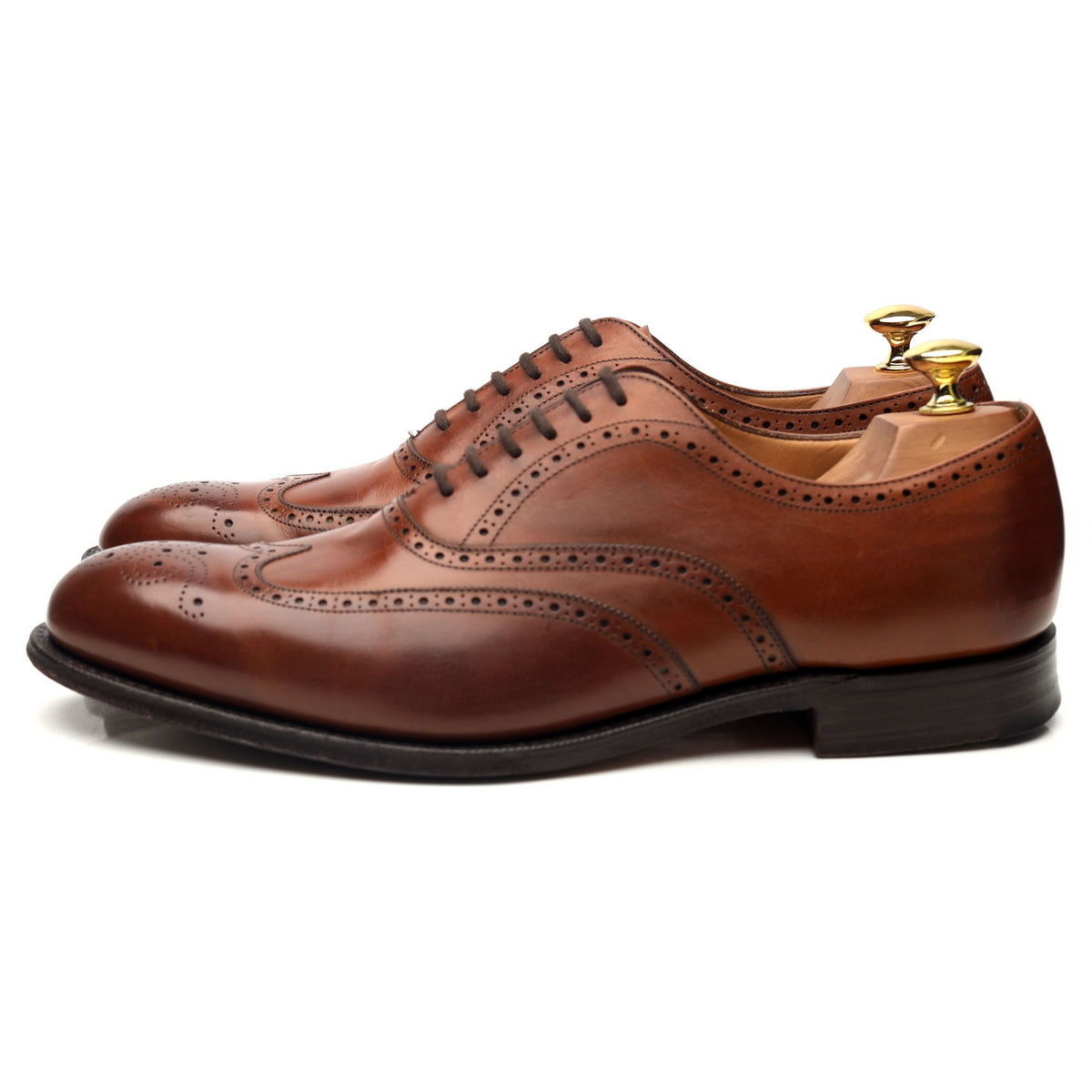 &#39;Berlin&#39; Brown Leather Oxford Brogues UK 8.5 G