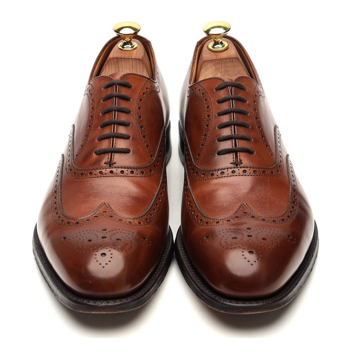 &#39;Berlin&#39; Brown Leather Oxford Brogues UK 8.5 G