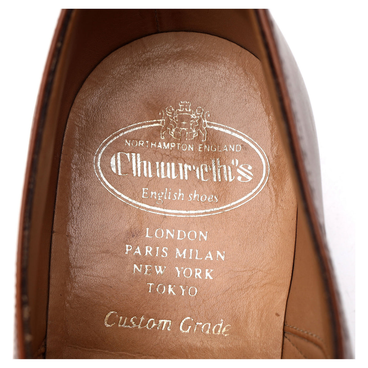 &#39;Berlin&#39; Brown Leather Oxford Brogues UK 8.5 G