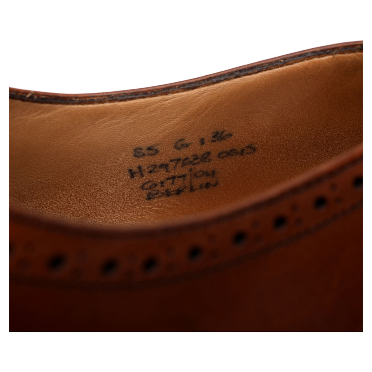 &#39;Berlin&#39; Brown Leather Oxford Brogues UK 8.5 G