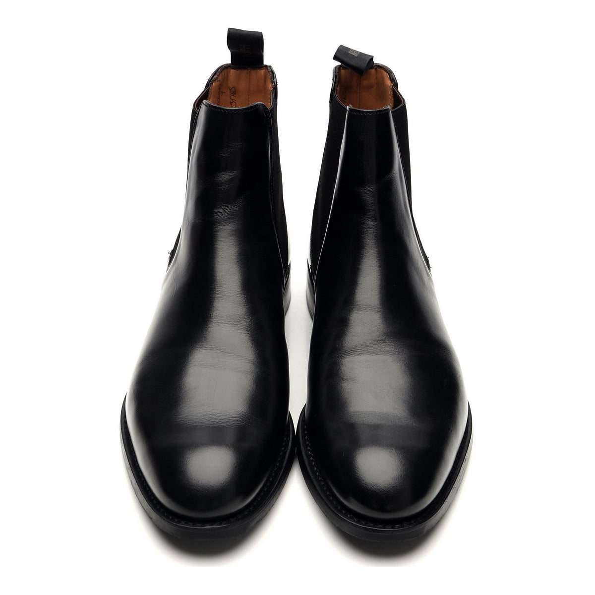 &#39;Godfrey&#39; Black Leather Chelsea Boots UK 9 F