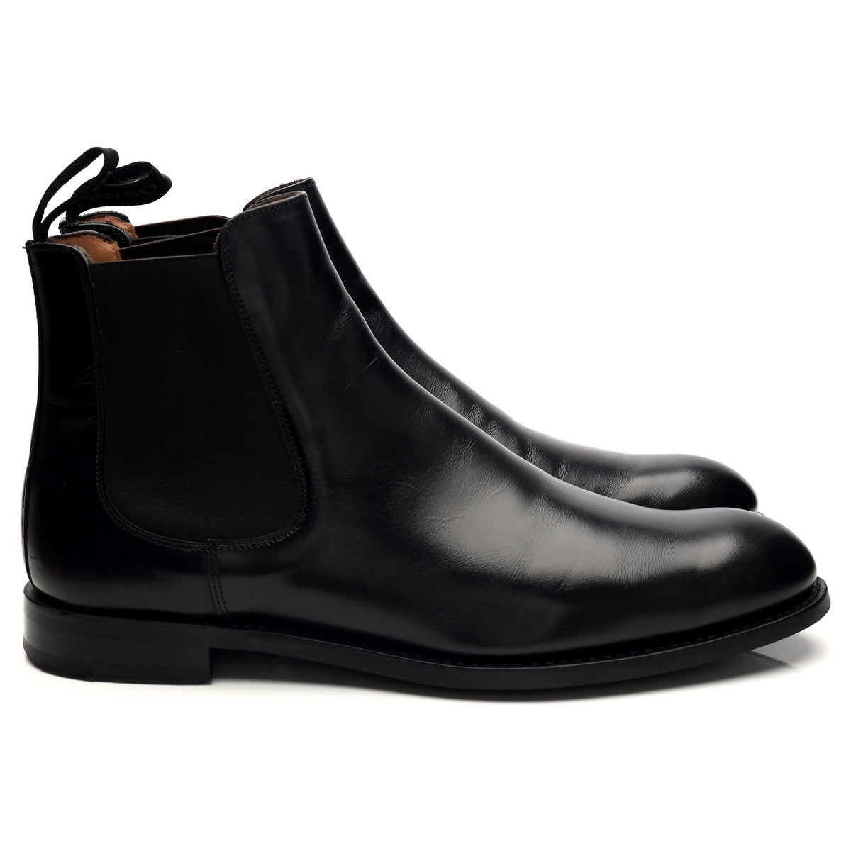 &#39;Godfrey&#39; Black Leather Chelsea Boots UK 9 F