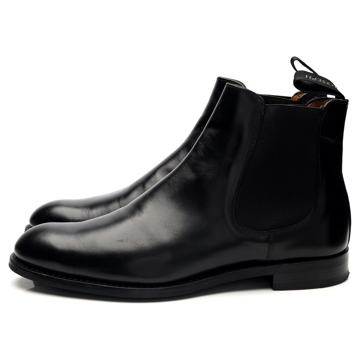 &#39;Godfrey&#39; Black Leather Chelsea Boots UK 9 F