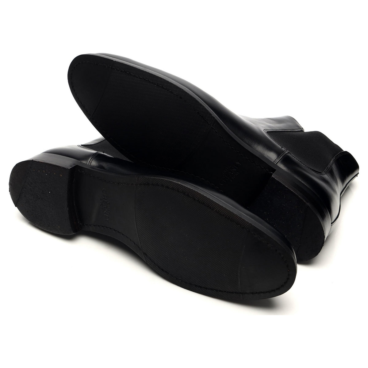 &#39;Godfrey&#39; Black Leather Chelsea Boots UK 9 F
