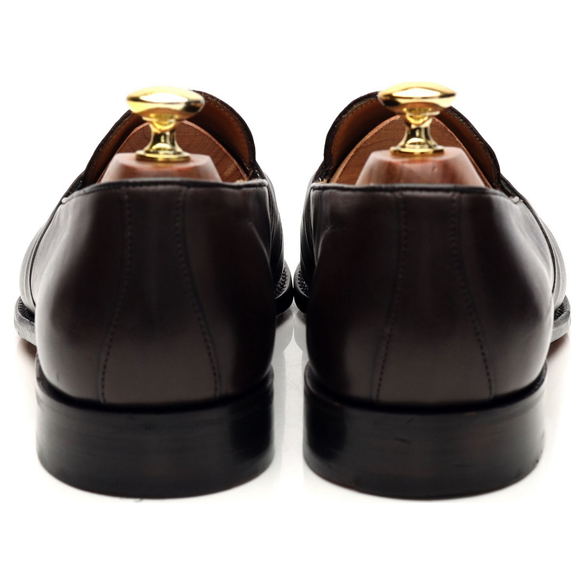 &#39;Gracechurch&#39; Dark Brown Leather Loafers UK 8.5 F