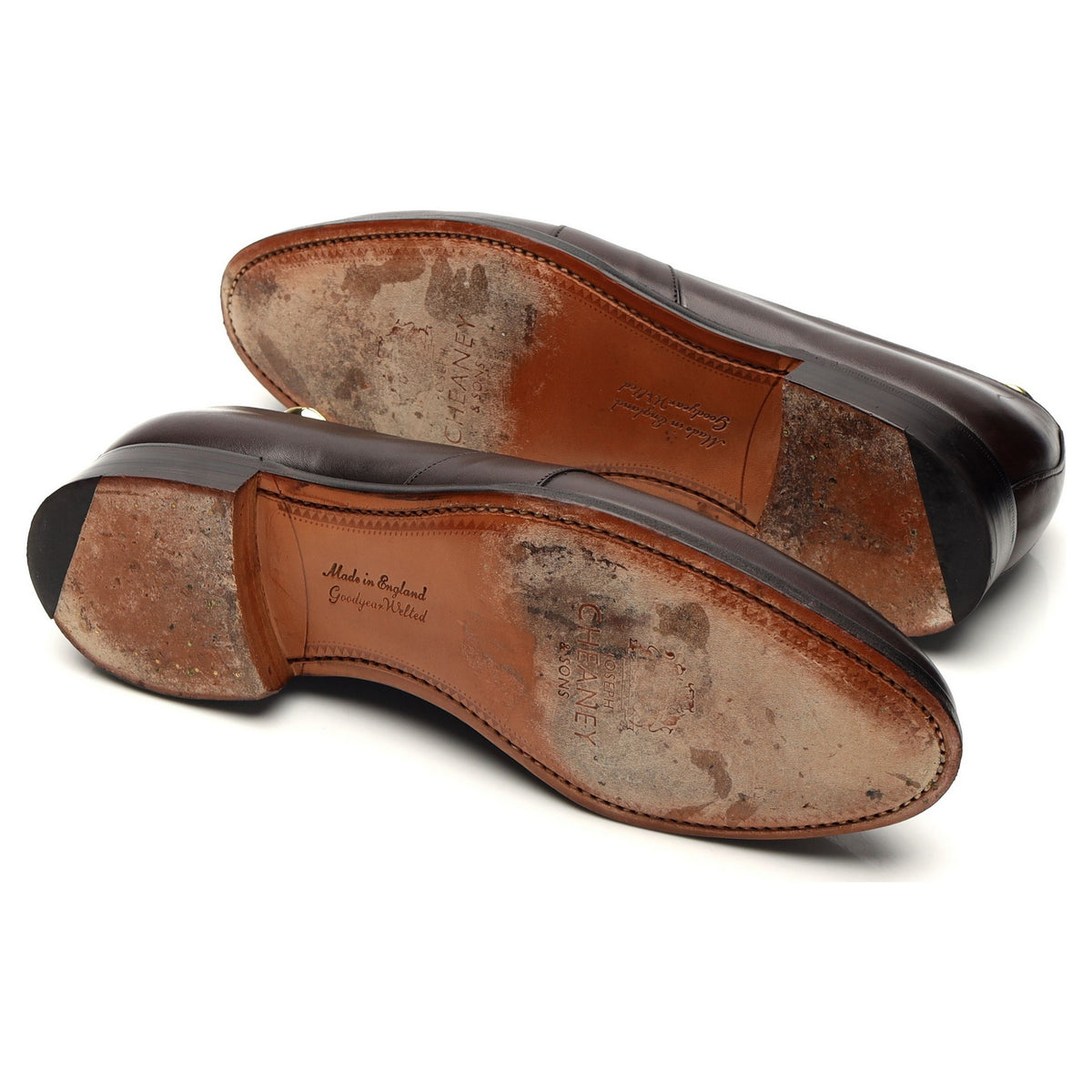 &#39;Gracechurch&#39; Dark Brown Leather Loafers UK 8.5 F