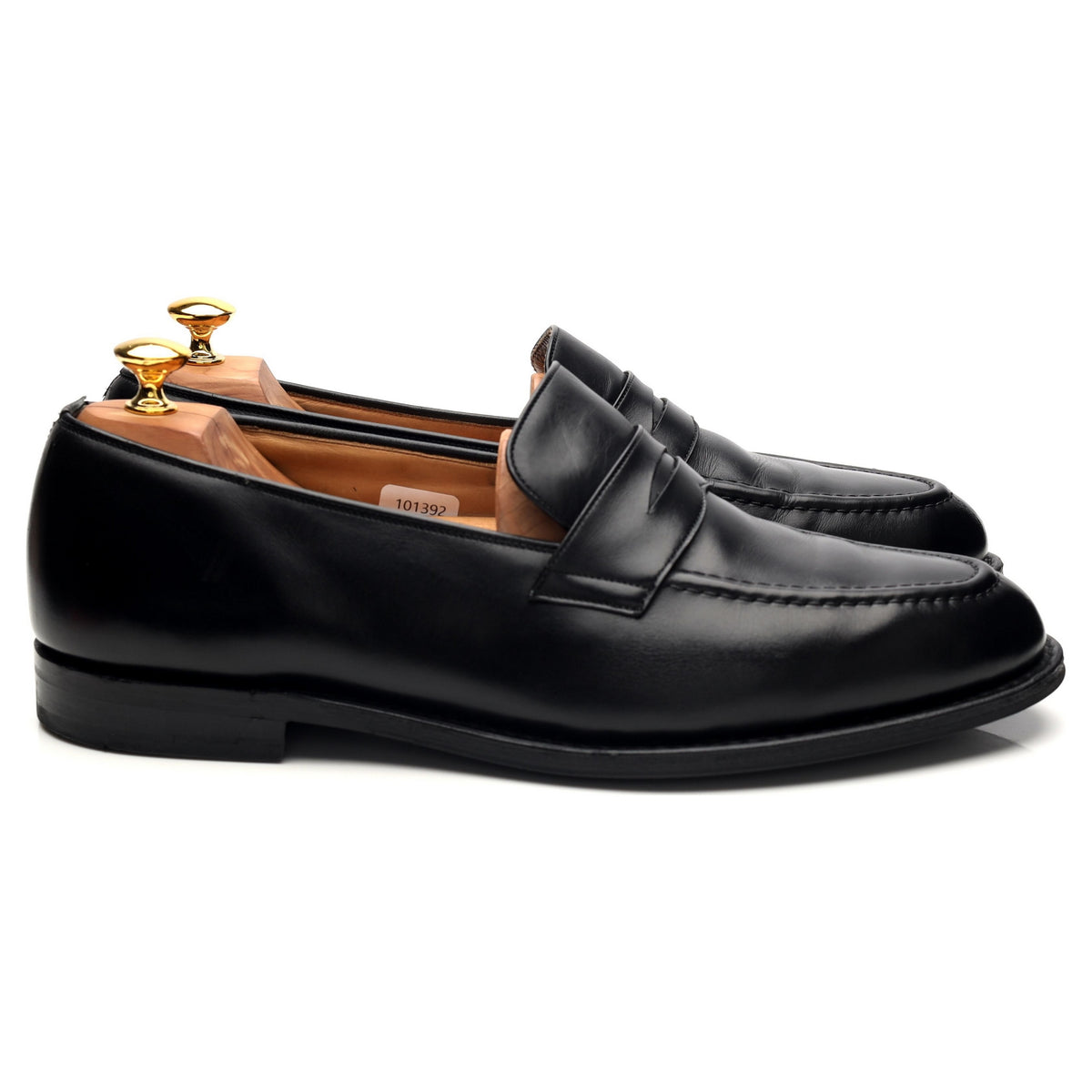 &#39;Netton&#39; Black Leather Loafers UK 11.5 F