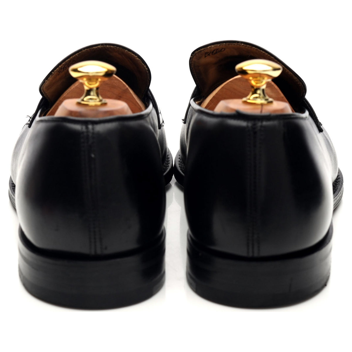 &#39;Netton&#39; Black Leather Loafers UK 11.5 F