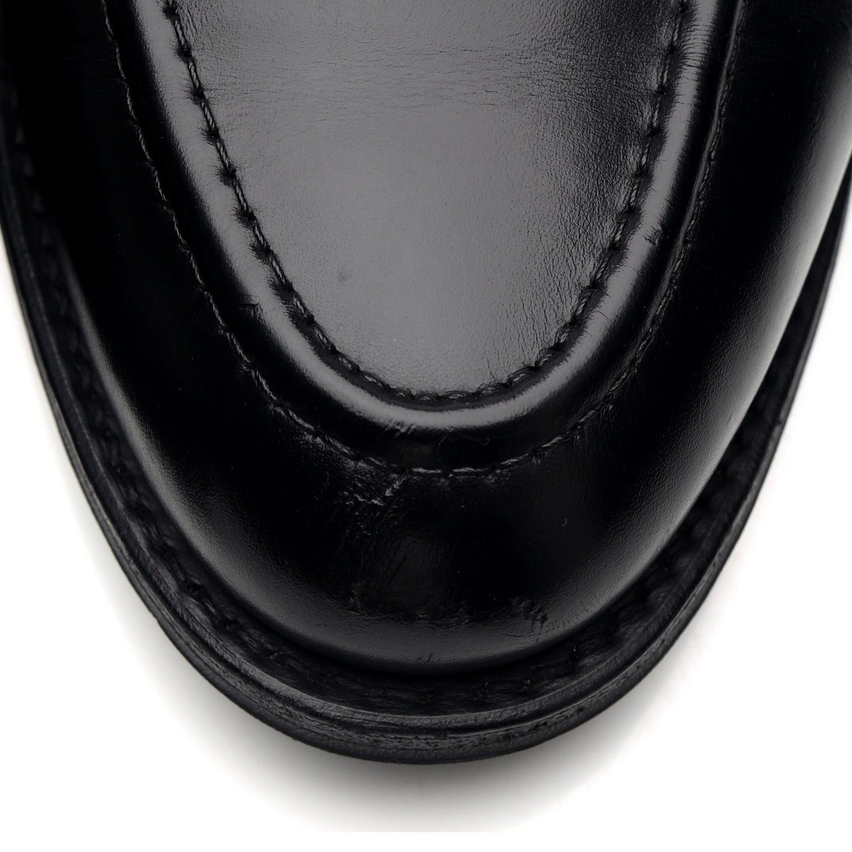 &#39;Netton&#39; Black Leather Loafers UK 11.5 F