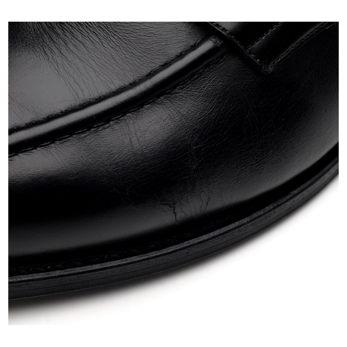 &#39;Netton&#39; Black Leather Loafers UK 11.5 F