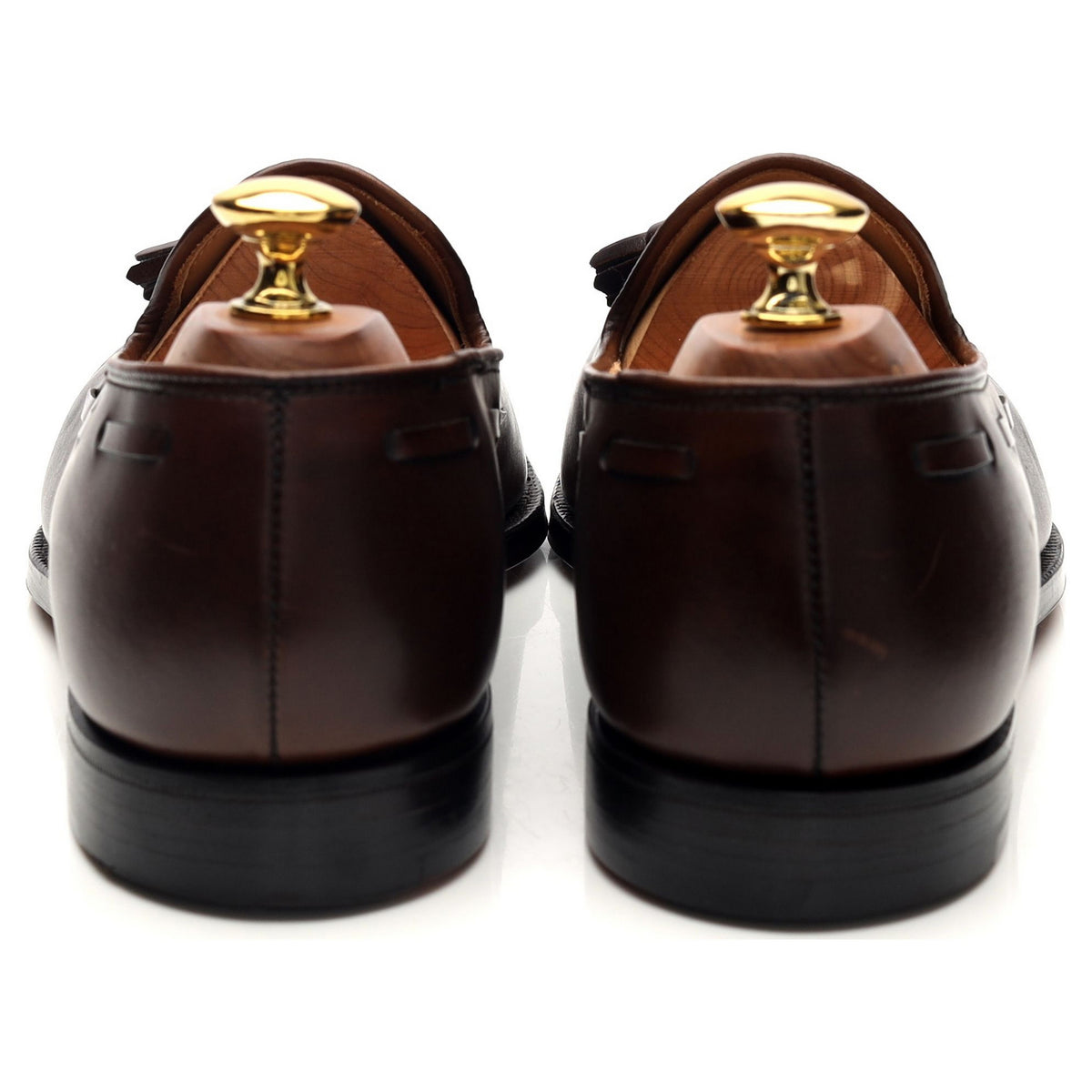 &#39;Cavendish 2&#39; Dark Brown Leather Tassel Loafers UK 7 E