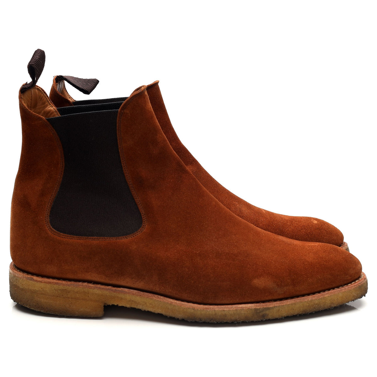 &#39;Alki&#39; Snuff Brown Suede Chelsea Boots UK 8 E