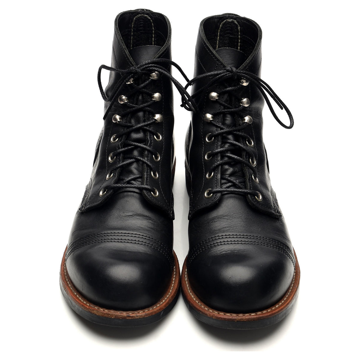&#39;8084&#39; Black Leather Iron Ranger Boots UK 10 US 11 D