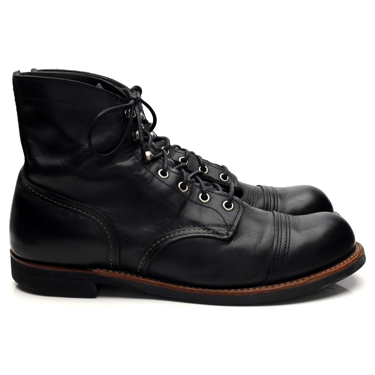 &#39;8084&#39; Black Leather Iron Ranger Boots UK 10 US 11 D