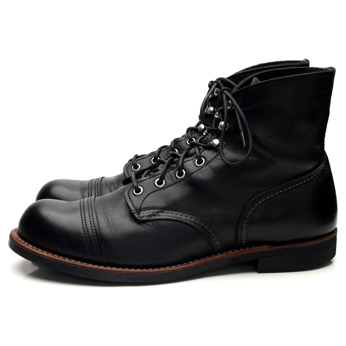 &#39;8084&#39; Black Leather Iron Ranger Boots UK 10 US 11 D