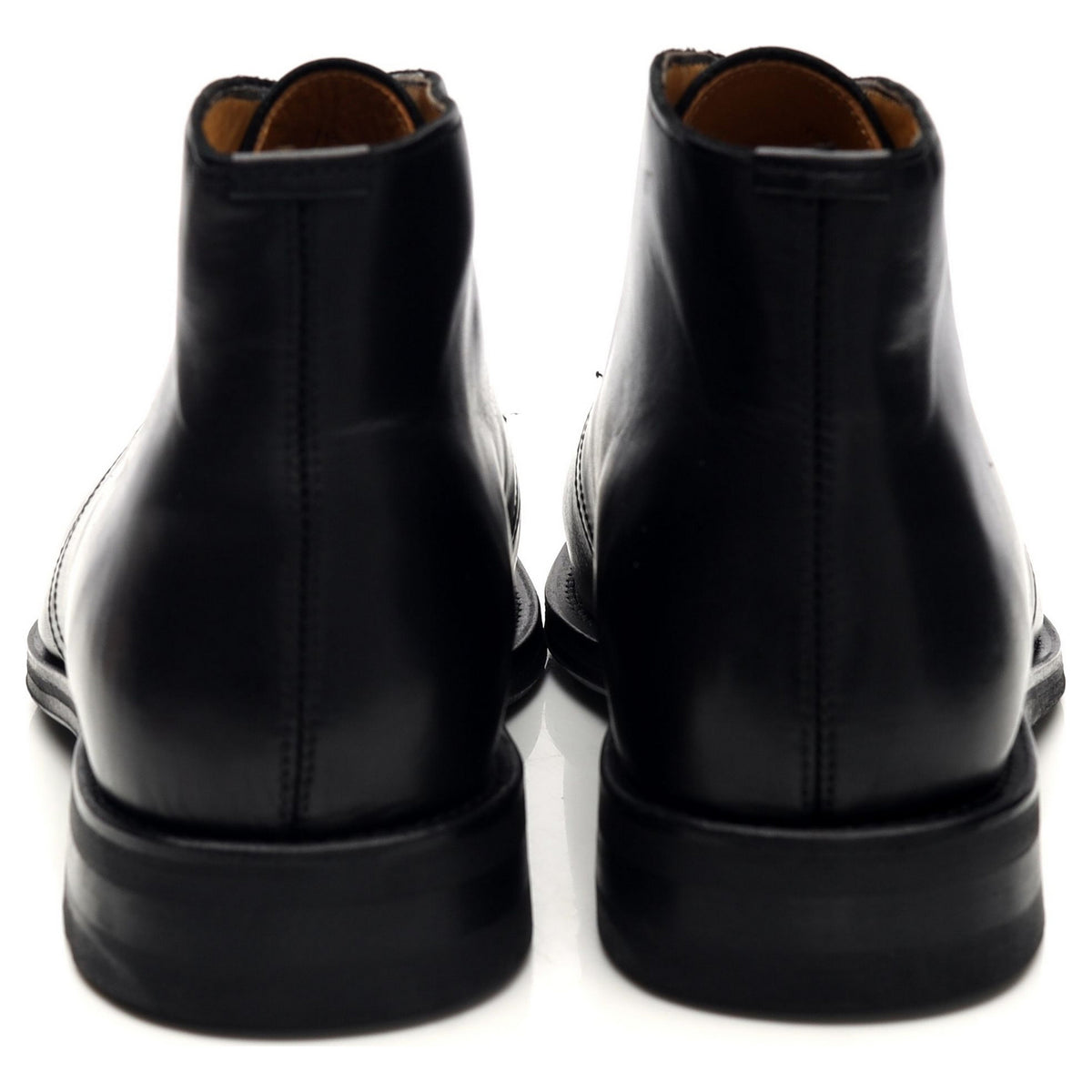 Black Leather Chukka Boots UK 7.5 F