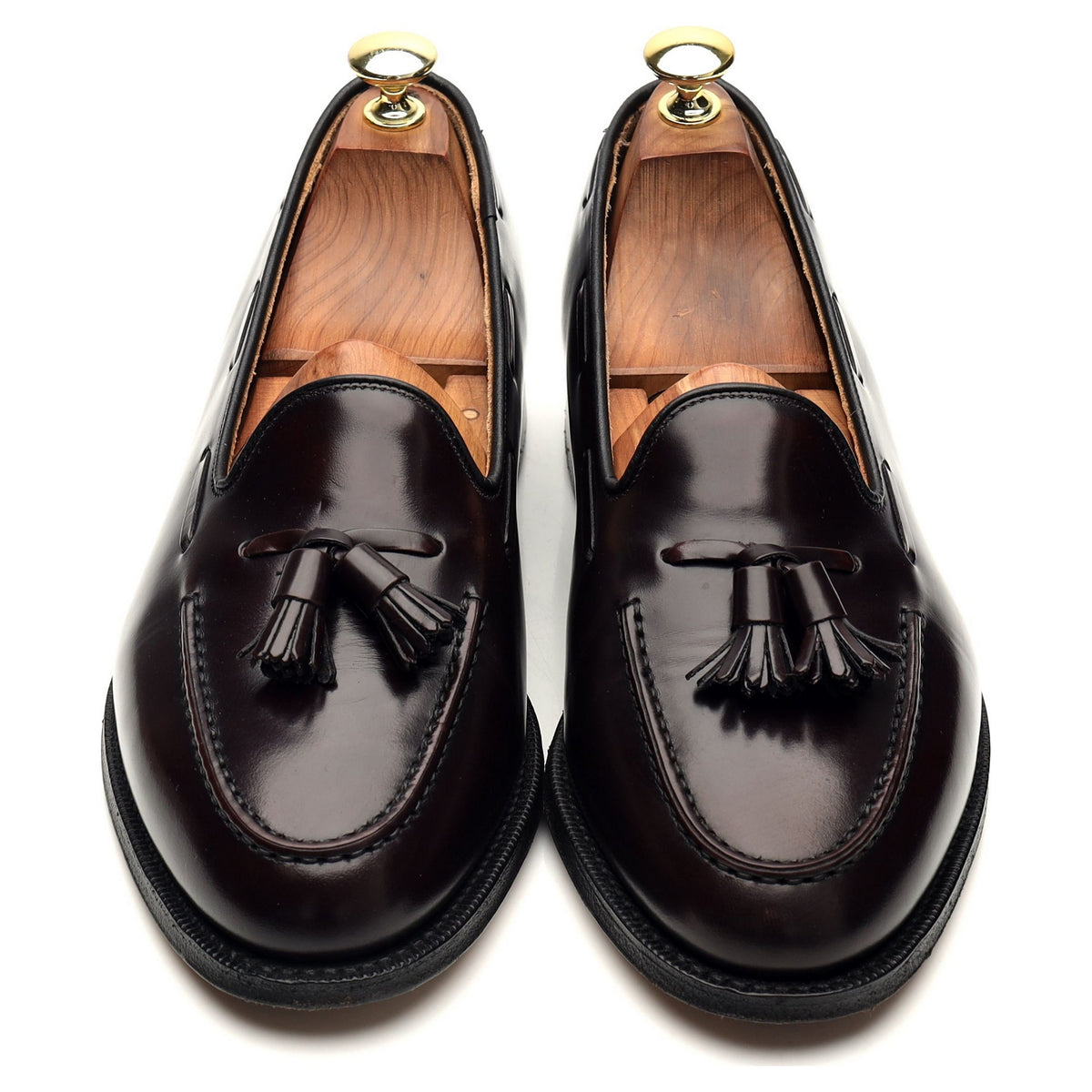 &#39;Keats ll&#39; Burgundy Leather Tassel Loafers UK 7.5 G