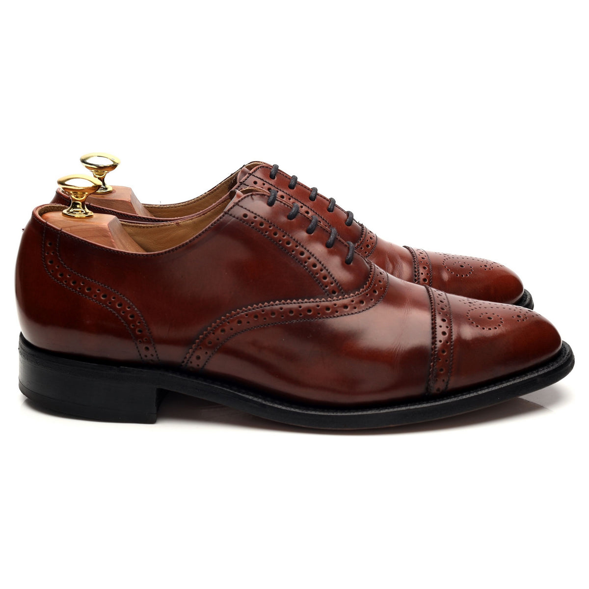 &#39;Gatwick&#39; Brown Leather Oxford Brogues UK 8 G