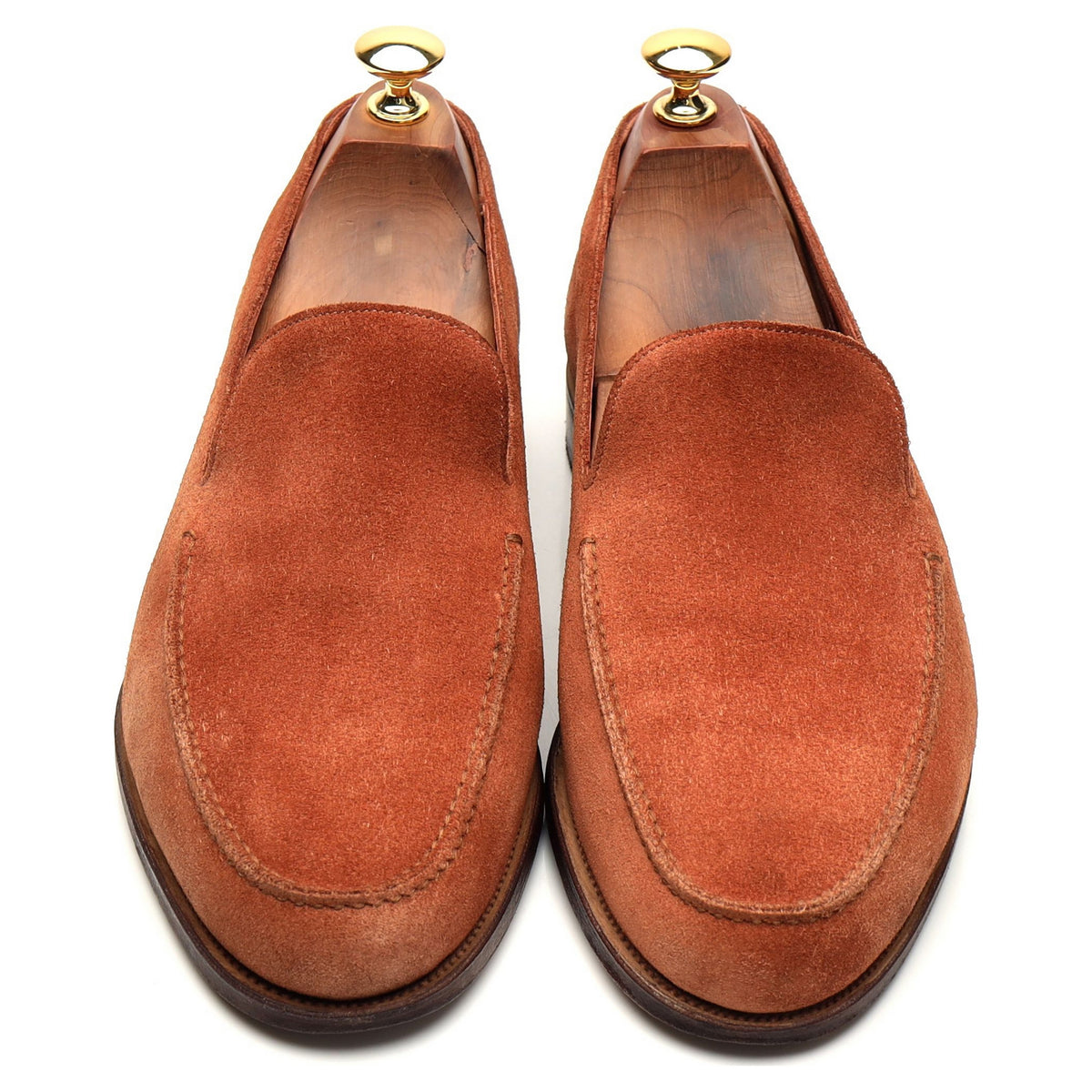 &#39;Islington&#39; Tan Brown Suede Slip On Loafers UK 8 E