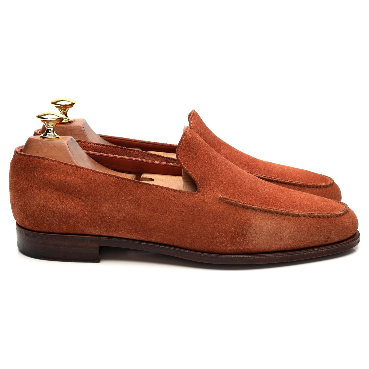 &#39;Islington&#39; Tan Brown Suede Slip On Loafers UK 8 E