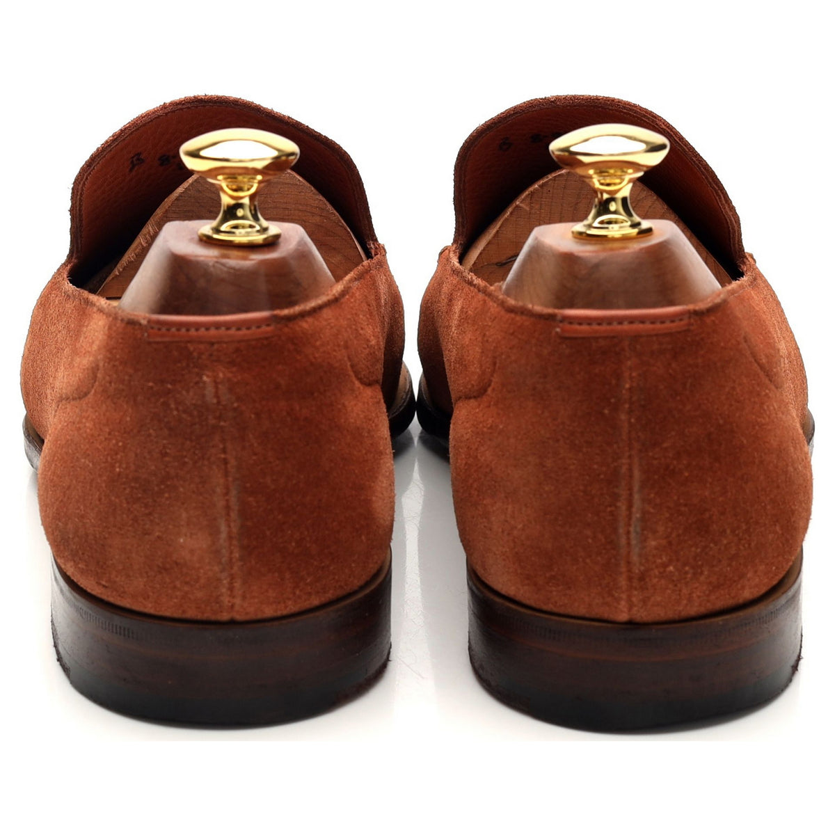 &#39;Islington&#39; Tan Brown Suede Slip On Loafers UK 8 E