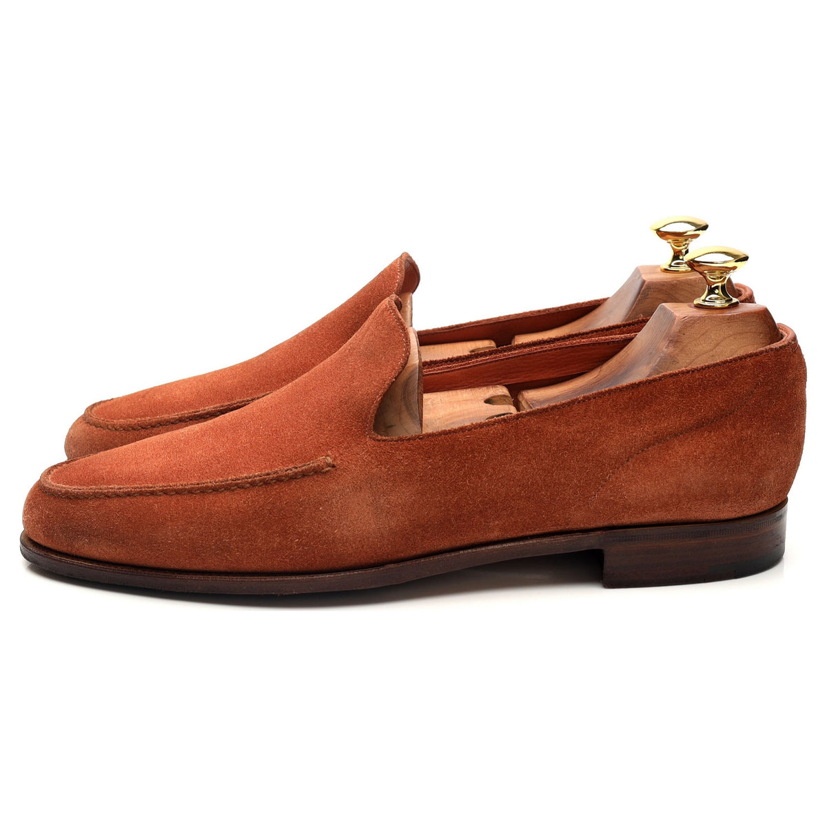 &#39;Islington&#39; Tan Brown Suede Slip On Loafers UK 8 E