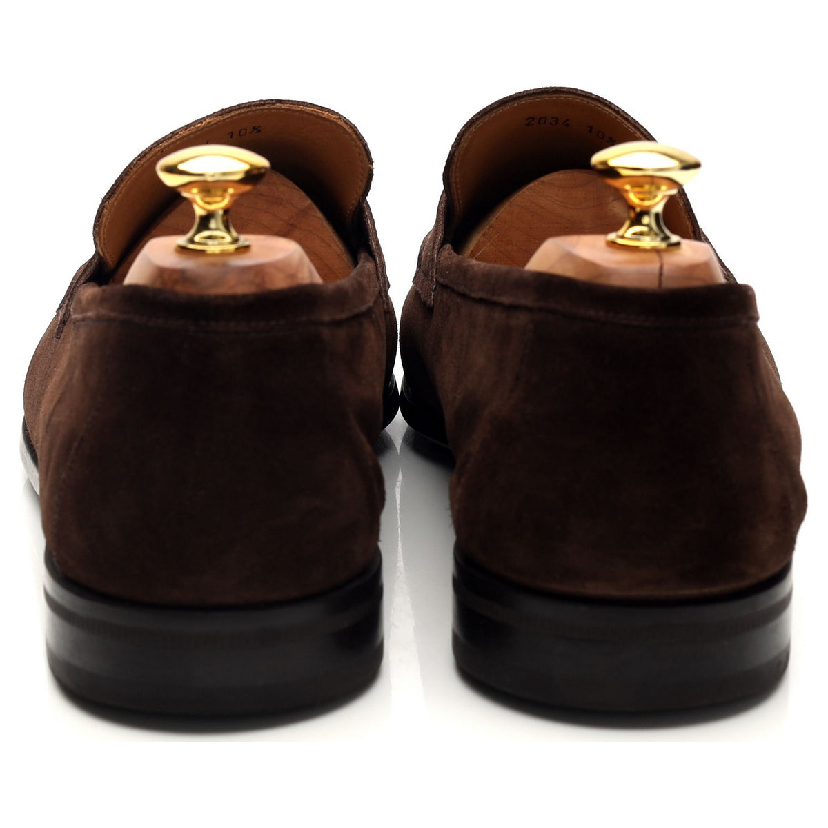 &#39;2034 Sacchetto&#39; Dark Brown Suede Loafers UK 10.5
