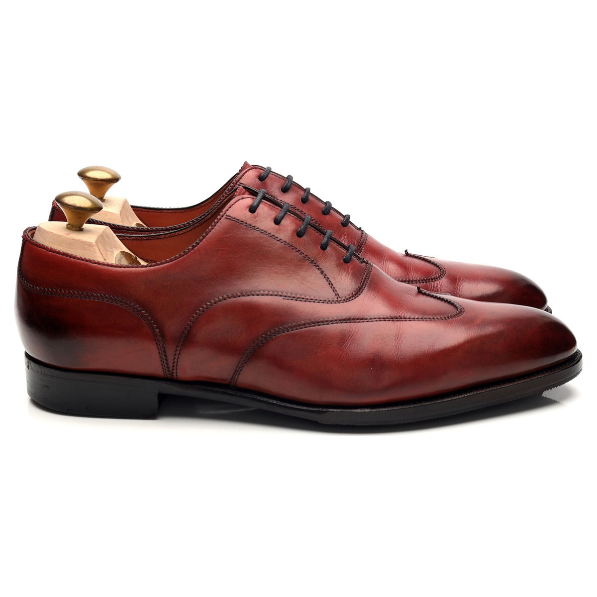 &#39;Beaulieu&#39; Burgundy Leather Oxford Austerity Brogue UK 8.5 E
