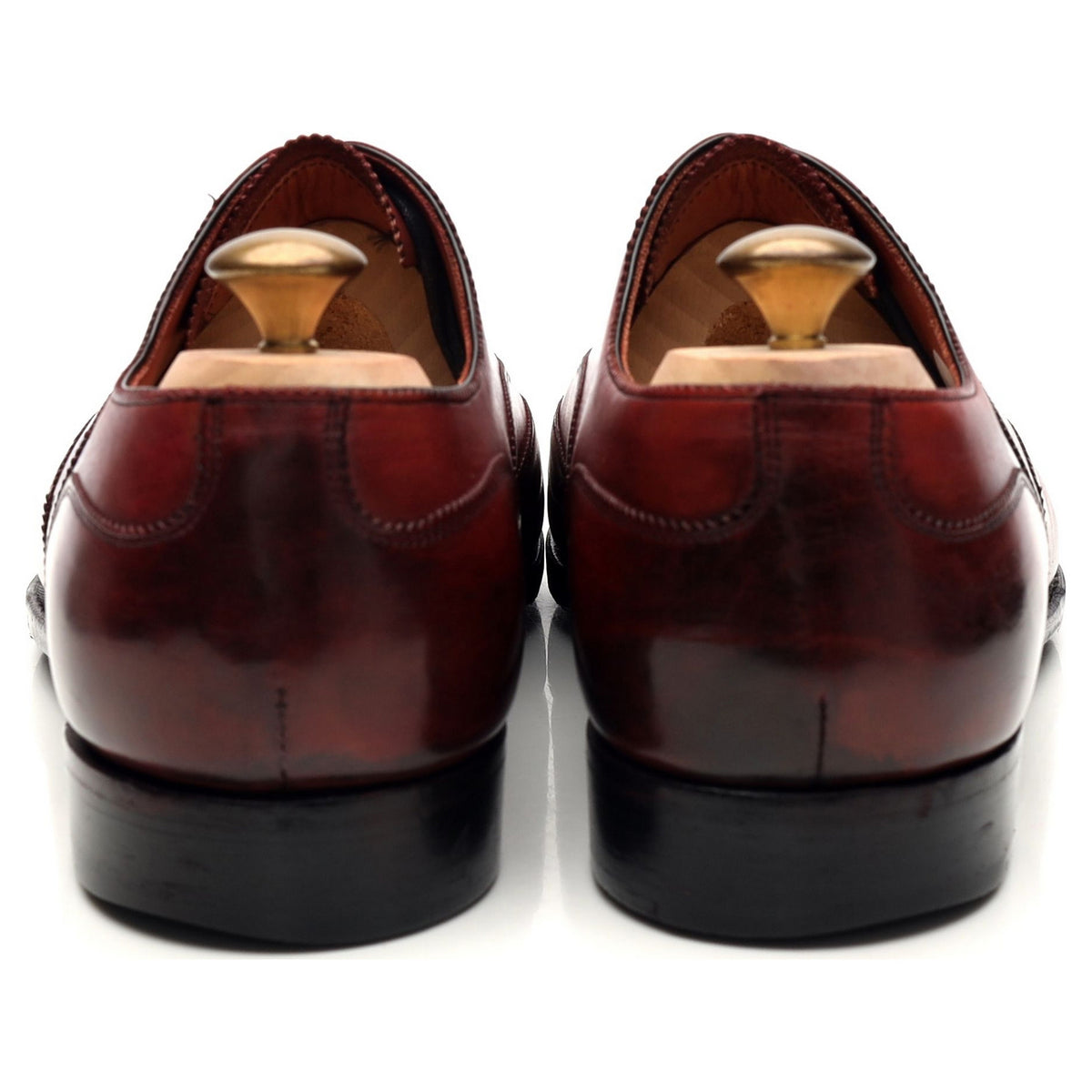&#39;Beaulieu&#39; Burgundy Leather Oxford Austerity Brogue UK 8.5 E