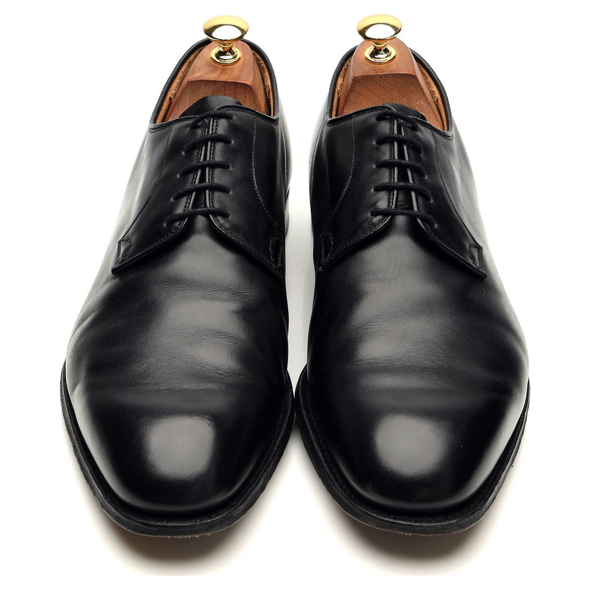 &#39;Stratton&#39; Black Leather Derby UK 10.5 G
