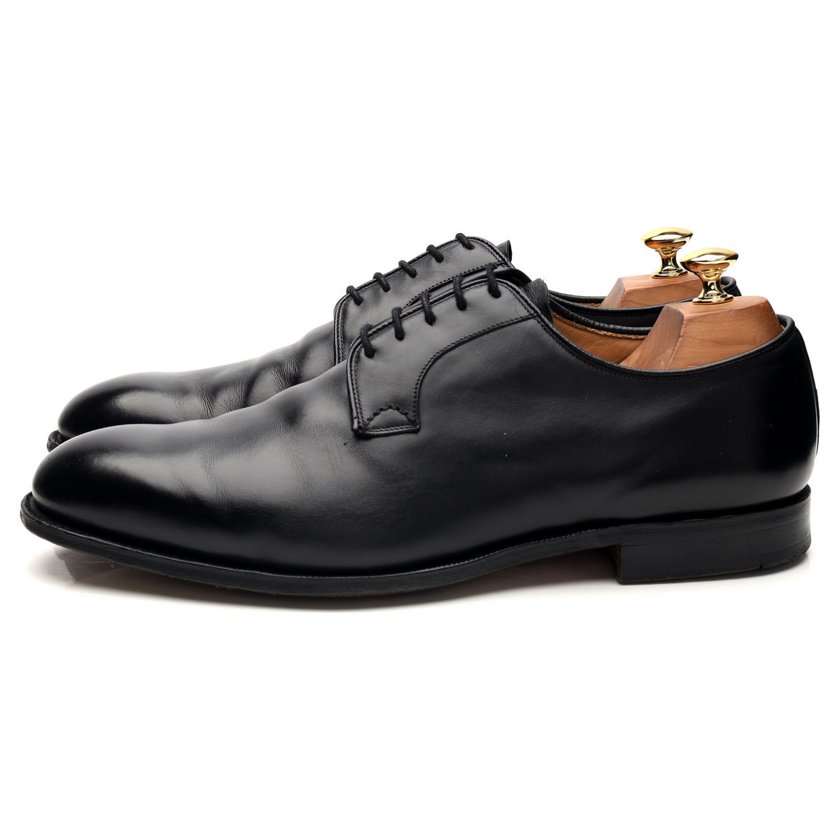 &#39;Stratton&#39; Black Leather Derby UK 10.5 G