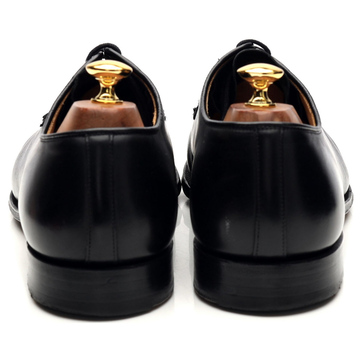 &#39;Stratton&#39; Black Leather Derby UK 10.5 G