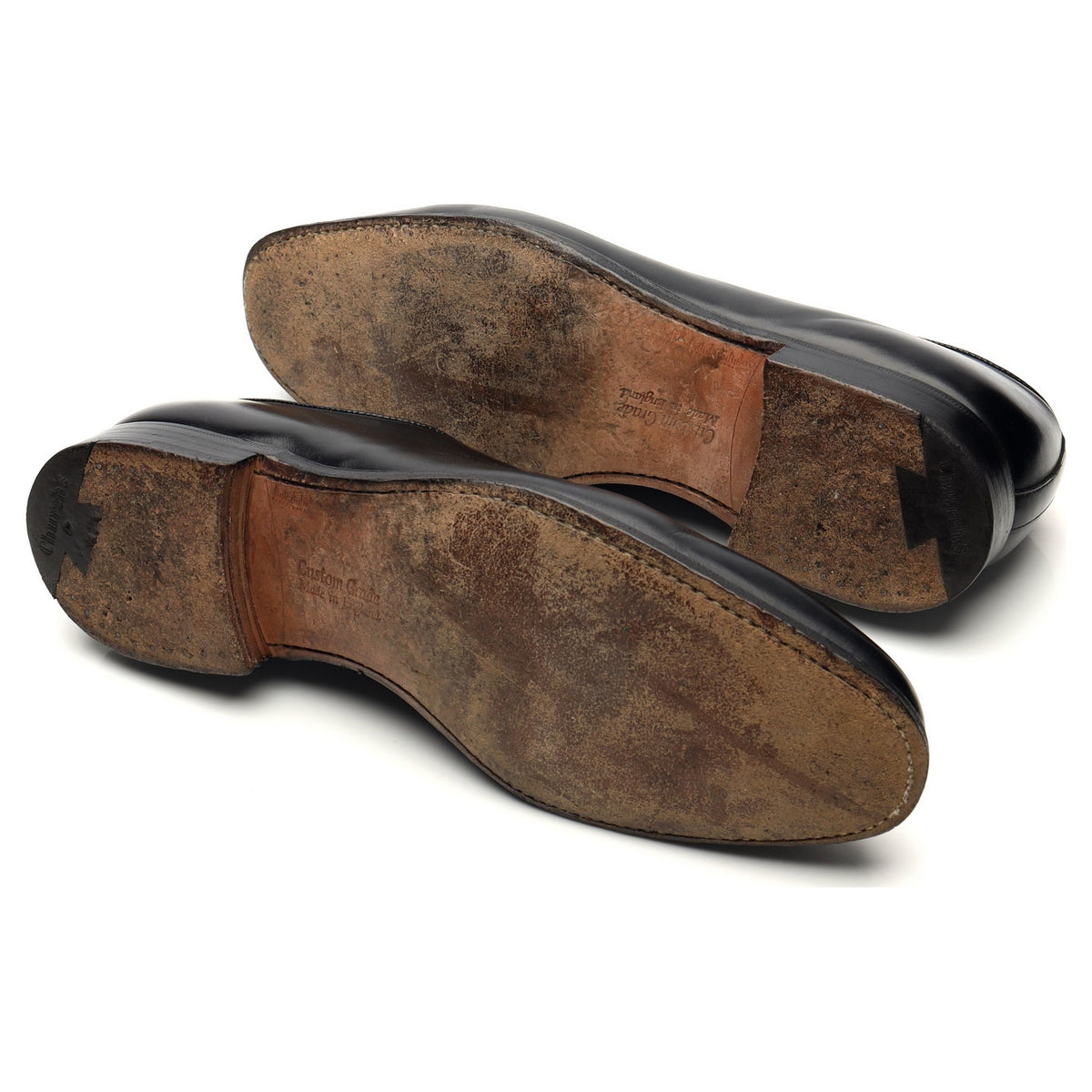 &#39;Stratton&#39; Black Leather Derby UK 10.5 G