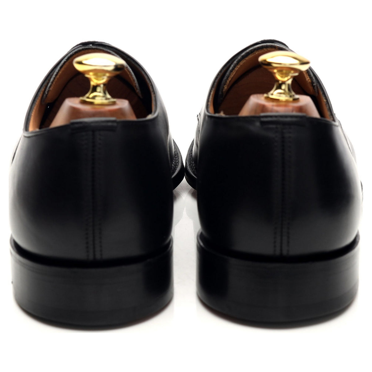 &#39;Coram&#39; Black Leather Derby UK 8.5 F