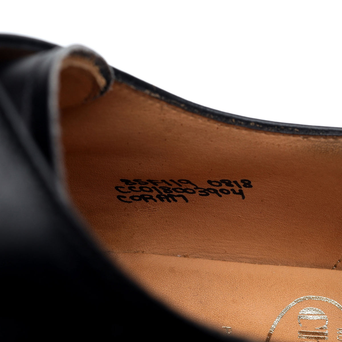 &#39;Coram&#39; Black Leather Derby UK 8.5 F