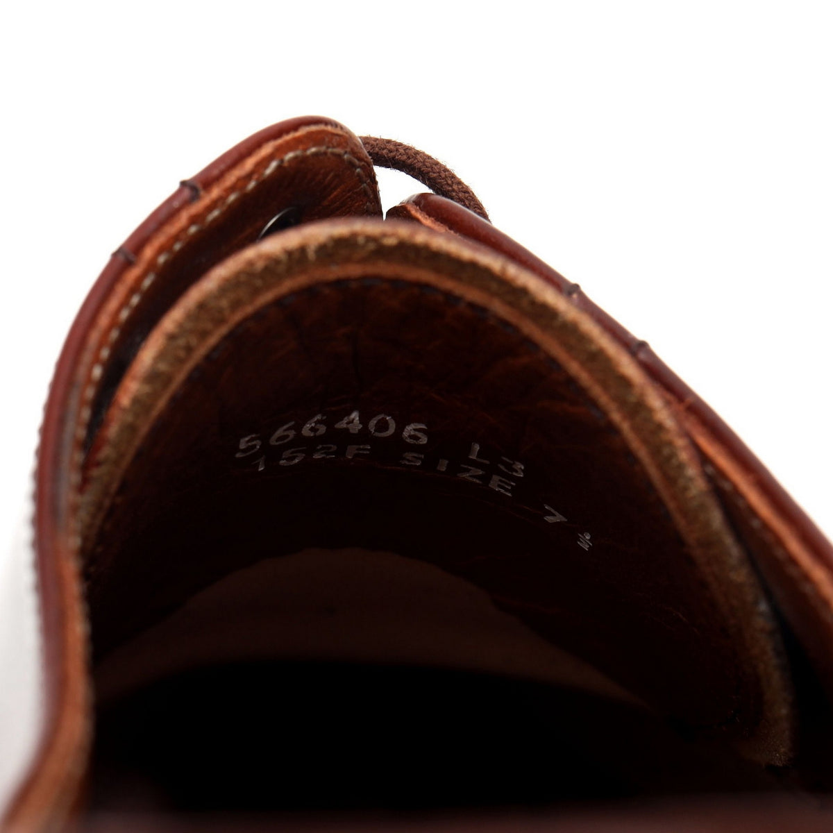 Vintage &#39;566406&#39; Brown Leather Derby Brogues UK 7.5 F