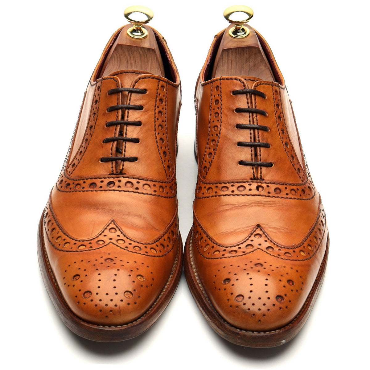 Charles Tyrwhitt Tan Brown Leather Oxford Brogues UK 7 G