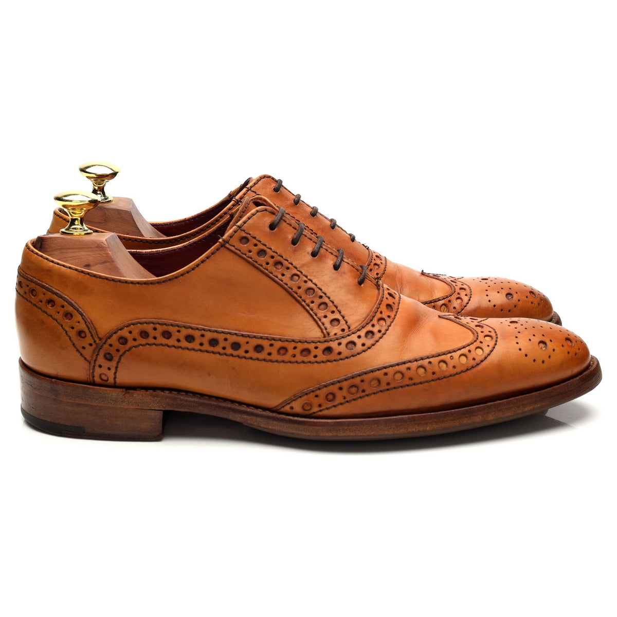 Charles Tyrwhitt Tan Brown Leather Oxford Brogues UK 7 G
