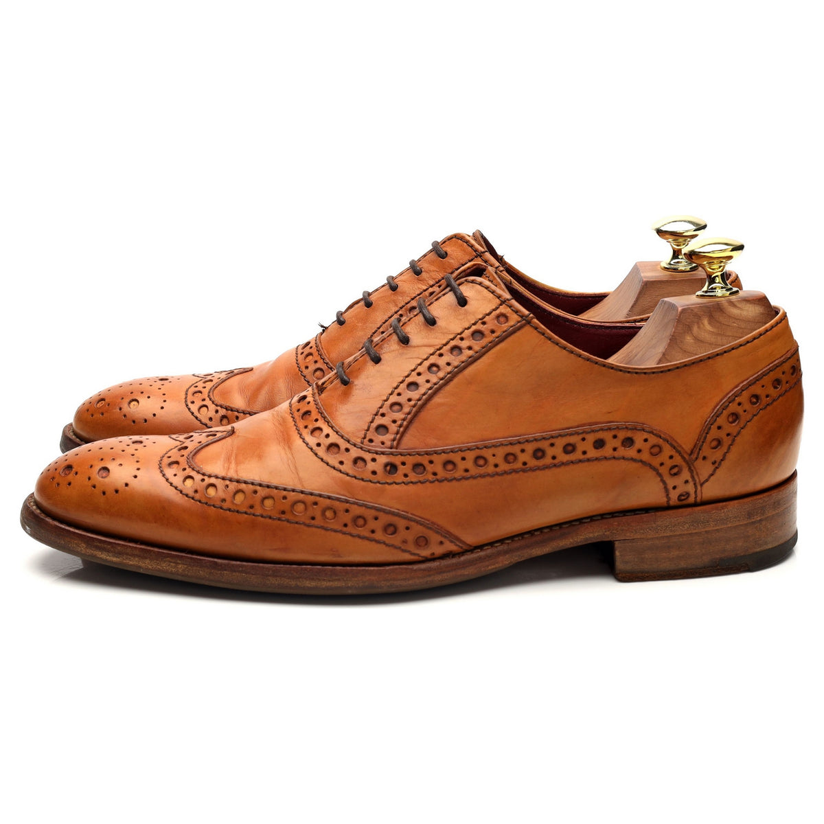 Charles Tyrwhitt Tan Brown Leather Oxford Brogues UK 7 G