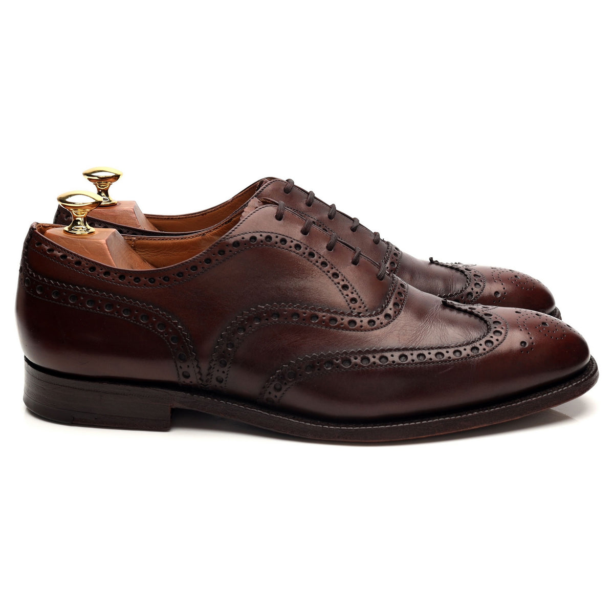&#39;Brisbane&#39; Brown Leather Oxford Brogues UK 9 F