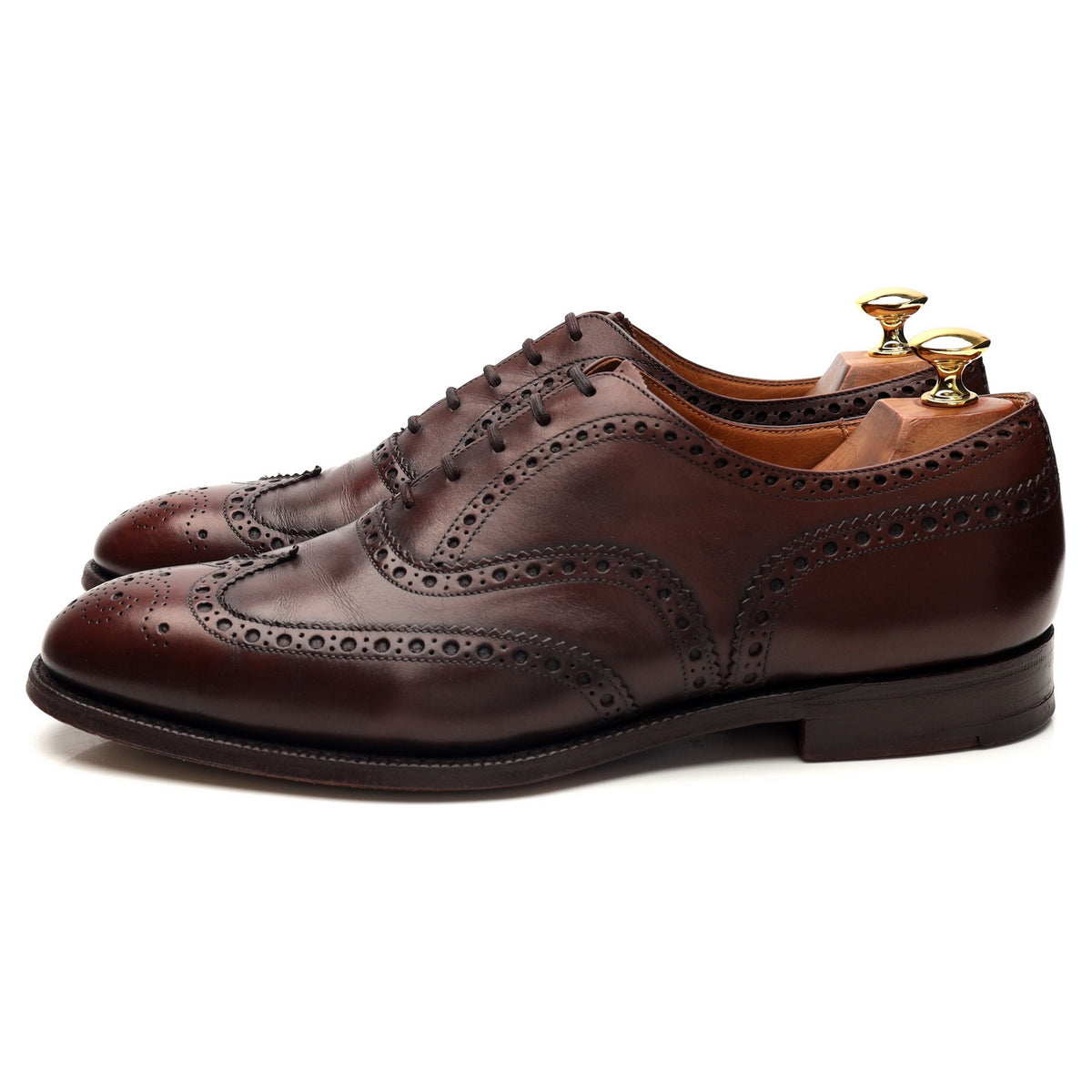 &#39;Brisbane&#39; Brown Leather Oxford Brogues UK 9 F